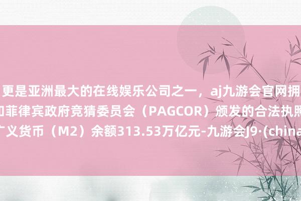 更是亚洲最大的在线娱乐公司之一，aj九游会官网拥有欧洲马耳他（MGA）和菲律宾政府竞猜委员会（PAGCOR）颁发的合法执照。广义货币（M2）余额313.53万亿元-九游会J9·(china)官方网站-真人游戏第一品牌