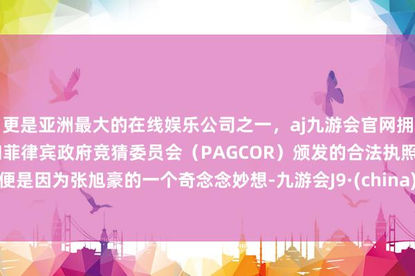 更是亚洲最大的在线娱乐公司之一，aj九游会官网拥有欧洲马耳他（MGA）和菲律宾政府竞猜委员会（PAGCOR）颁发的合法执照。便是因为张旭豪的一个奇念念妙想-九游会J9·(china)官方网站-真人游戏第一品牌