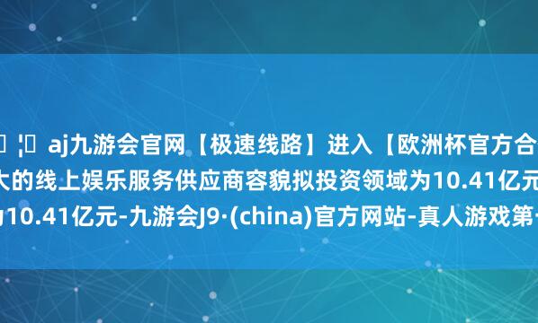 🦄aj九游会官网【极速线路】进入【欧洲杯官方合作网站】华人市场最大的线上娱乐服务供应商容貌拟投资领域为10.41亿元-九游会J9·(china)官方网站-真人游戏第一品牌